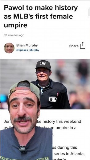 MLB's First Woman Umpire Is HERE! 👩🏻‍⚖️ #shorts