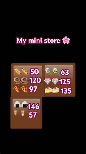 My mini 🌸store 🌸 #emoji #cute