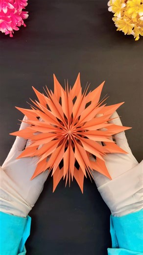 Easy DIY Paper Star | No Glue, Quick Origami Flower Tutorial ⭐ #origamipaper #diy