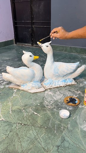 Two Ducks DIY Cement craft Idea #reels #crafts #fbreels #diy | Deep's CRAFT