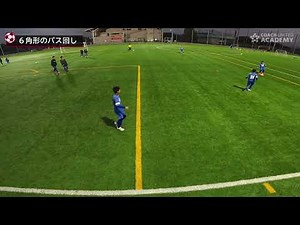 ペナルティエリア内に味方がいる状況からゴールキック行うビルドアップトレーニング／六角形のパス回し