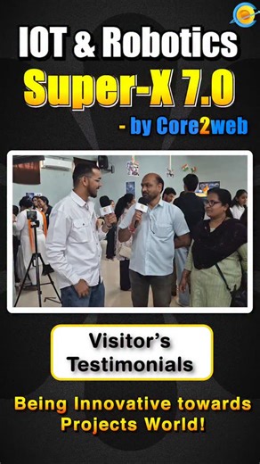 Superx by Core2web on Instagram: "From exploration to inspiration 💡 Visitors experiencing our project-based IoT & Robotics Exhibition Super-X 7.0 at Core2Web. . . . . #shashisir #core2web #projects #iot #robotics"