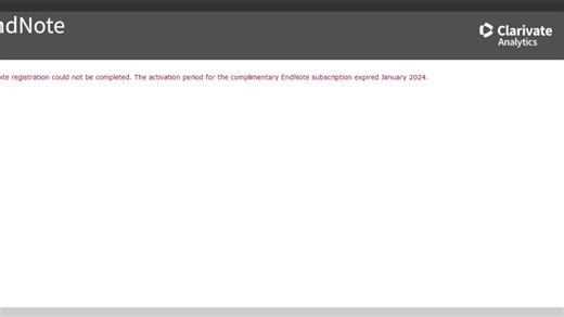 endnote注册出现这种问题该怎么解决啊，急急急，求指教