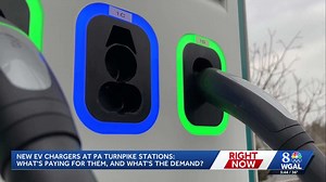 First federally funded EV charging stations along PA Turnpike, 80 more expected by 2027
