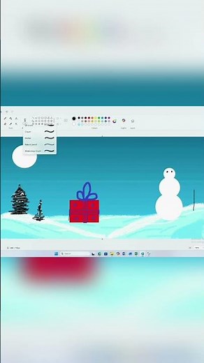 How to draw Christmas drawing in MS paint