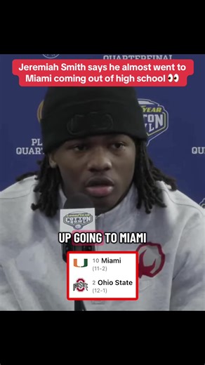 Ohio State plays Miami in the CFP quarterfinal 😯 #miami #ohiostate #collegefootball #cfb #football