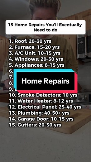 Home Repairs Timeline: Roofs, Furnaces, Water Heaters & Windows