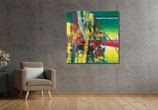 Station by Gerhard Richter Canvas Poster – Abstract Wall Art Print, Expressionist Home & Office Decor, Ready to Hang - Etsy