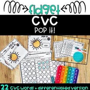 POP IT! CVC Fidget Bubble Poppers |POP IT WRITE IT