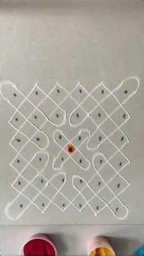 Easy Rangoli for Beginners Step by Step Guide #trending #kampikolam #simplerangoli #traditionalkolam