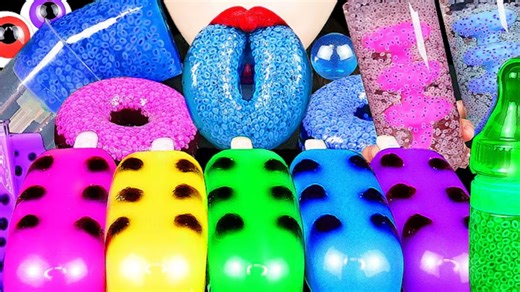 【Abbey漏姐】1227更新||彩虹饮品/波霸奶茶果冻/兰香子/小鸟棉花糖||咀嚼音/ASMR