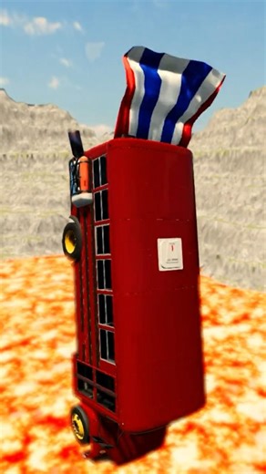 Bus vs Giant Lava Pit – BeamNG.drive 01 #beamng #shorts #beamngdrive #car #usa #viral #india