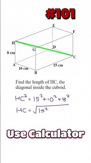 #101 | GCSE Maths Exam Question – 3D Pythagoras