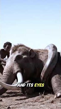 “The Giant Snake Attack: How Early Humans Saved the Elephant #earlyhumans #humanevolution