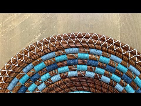 Diamond stitch for pine needle baskets