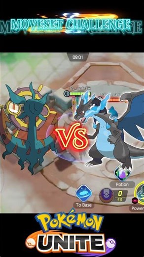 DHELMISE VS MEGA CHARIZARD X || ULTIMATE MOVESET CHALLENGE 💫 #pokemonunite #pokemon