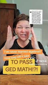 How Long to Pass GED Math with no algebra background #gedmath #algebra