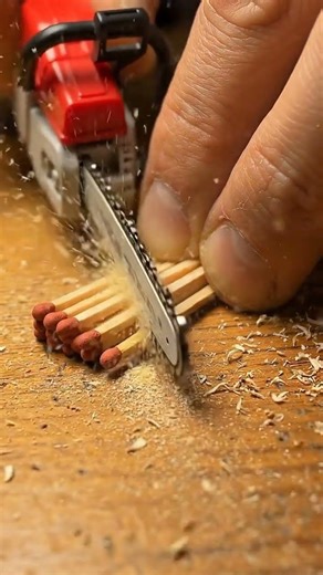 Can a Mini Saw Cut Matches This Clean? 😮🔥