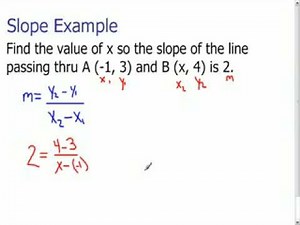 Slope Missing Coordinate
