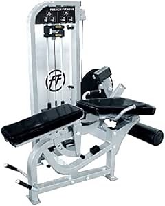 French Fitness Shasta Prone Leg Curl / Leg Extension Machine - Dual Functionality, Heavy-Duty Steel, Smooth Cable Movement, Adjustable for Comfort, 220 lb Weight Stack, Home & Commercial Gym Use