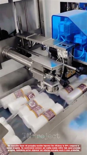 Tissue Roll Packaging Process Industrial Machine: Innovative Fast Wrapping System