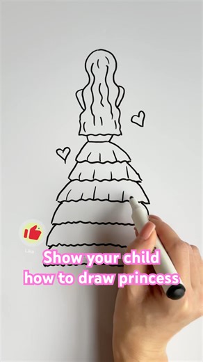 How to draw PRINCESS 👸 #easydrawing #howtodraw #drawingtutorial #drawingartwithme