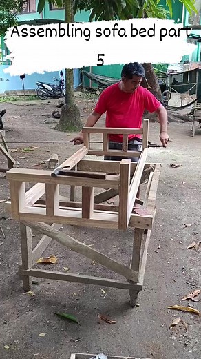 Assembling sofa bed part 5 #assembling #carpentry #art | Ken-aya furniture vlog