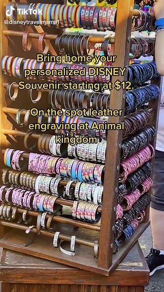Personalized leather bracelet at DISNEY’S animal kingdom! #gift #disneyhacksandtips #animalkingom #parklife #disney@disneytravelmama #disneymama #disneykid