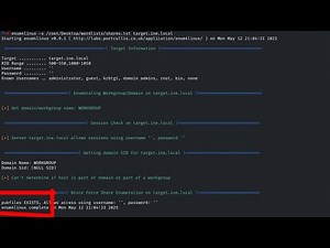 Assessment Methodologies: Enumeration CTF 1 (Flag 1) | SMB Enumeration With Enum4linux | #eJPT
