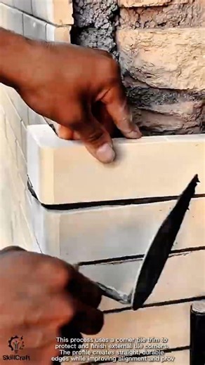 Tile Corner Installation Work Tool Using Corner Tile Trim #worktool