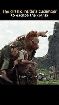 The girl hid inside a cucumber to escape the giants