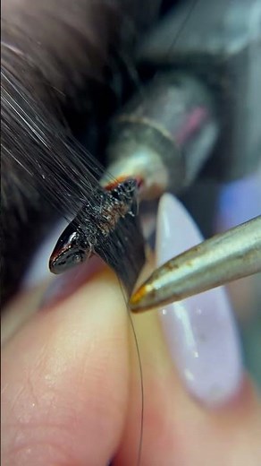 Install micro k-tips/ hair extensions #hairextensions #hairstylist #boston #hairtutorial #salon