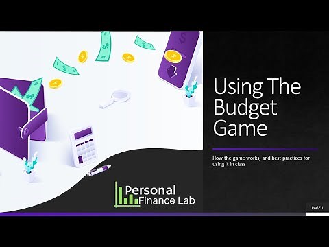 Personal Finance Lab - Using The Budget Game In Class