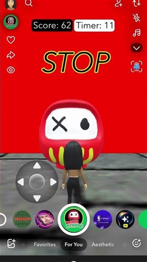 Snapchat Green light Red light game #squidgame #daruma #snapchat
