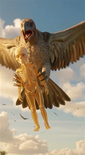 Which massive birds could carry a human? #3d #3danimation #facts #viral #shortvideo