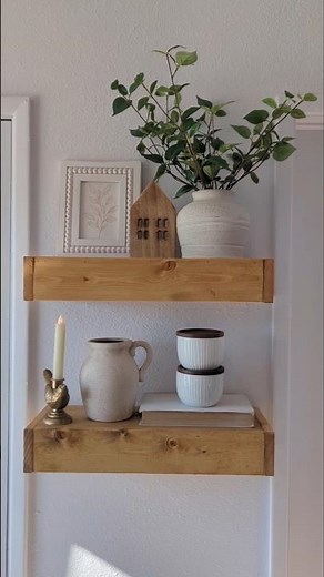 Cozy Corner Refresh + DIY Shelves ✨ #diy #homedecor #cozyhome #satisfying #neutralhome #springdecor