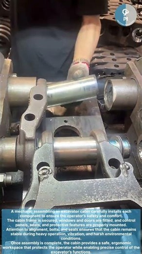 Assembling Excavator chain: Mechanics tools. #tools #mechanic