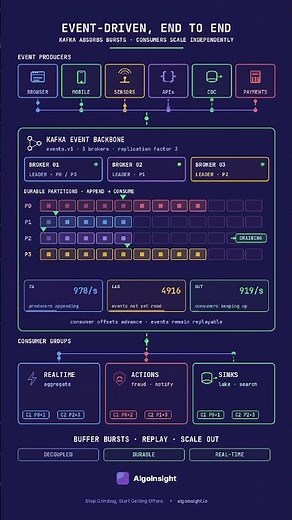 Kafka Event Backbone Explained - Producers, Partitions, Consumer Groups