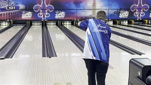 Frank Bachard Jr. of Huntington Station, New York, had a close call with perfection this evening, rolling a nice 298 game to close out his doubles set at the 2025 #USBCOpen. Bachard put together games of 227, 206 and 298 for a 731 series at the Raising Cane's River Center. Nice bowling, Frank! Watch his 10th frame here. #USBCTradition #BatonRouge25 | USBC- Open Championships
