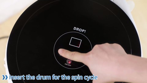 The Laundry Alternative Drop Compact Washer - Countertop Washing Machine & Spinner, Space Saver, Stainless Steel Drum, Apartment-Friendly, Convenient Drain Hose, Easy Cleaning, 4.4 lb. Capacity