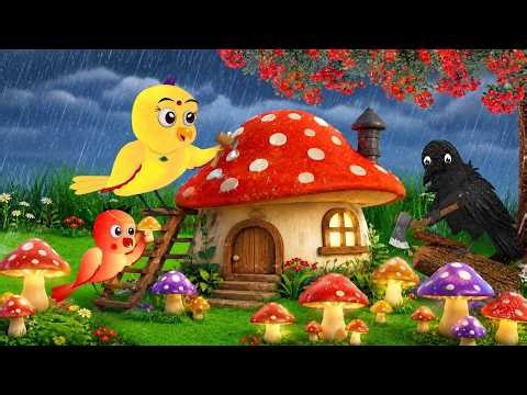 चिड़िया का मशरूमMushroomsकाघर|tuntuni ranu chidiya cartoon achha achha |tonychidiyarani cartoon story