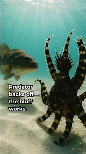 Mimic Octopus Transforms: Sea Snake, Flatfish, Lionfish—A Daring Escape.