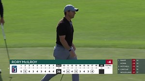 Rory McIlroy makes birdie on No. 17 at Genesis