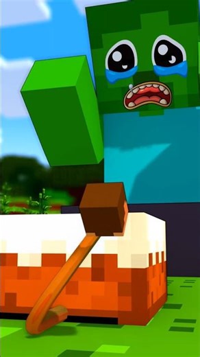 Alex and Zombie Make Worm Steve Grow the Cake | Minecraft Animation #shorts