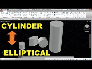 How to make a Cylinder in AutoCAD 2017 using Cylinder command
