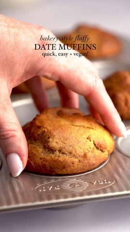 Christina | Vegan Recipes | These vegan date muffins have *huge* bakery-style muffin tops and the fluffiest tender crumb. They have a lovely caramelised flavour with a... | Instagram