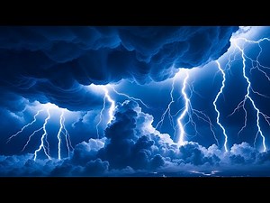 ⚡ Heavy Thunderstorm Night with Torrential Rain & Thunder, Howling Wind｜HD Natural Video
