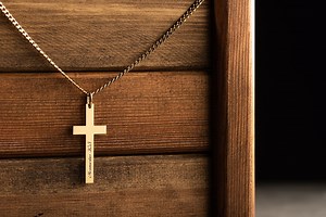 Gold Cross Necklace: Personalized Sterling Silver, Engraved Gift - Etsy