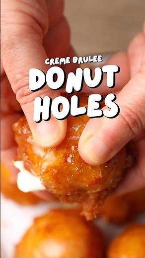 Creme Brulee Donut Holes #donuts #dessert #baking