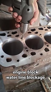 cleaning water line blockage, engine block #mechanic #engine #repair #tips #cleaning #blockage #water #line | Mechatronics Tyronn